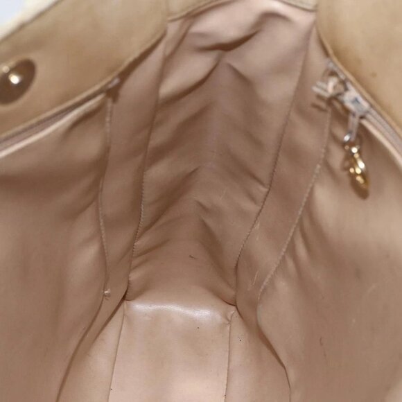 CHANEL Shoulder Bag Leather Beige Gold CC Auth - Picture 11 of 16